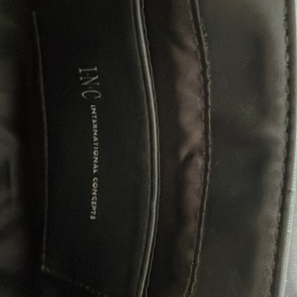 INC black crossbody bag-small pocket inside. Pocket outside back of purse - Picture 4 of 5